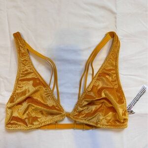 Corduroy yellow mustard bralette.